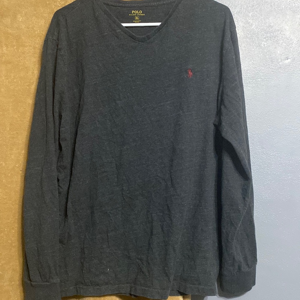 Grey polo long sleeve